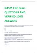 NASM CNC Exam QUESTIONS AND  VERIFIED 100%  ANSWERS