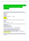 NCLEX Style Hypersensitivity 2023 Exam Questions with Correct Answers