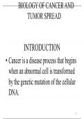 Biology of cancers and tumors