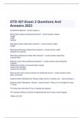  OTD 457-Exam 2 Questions And Answers 2023