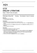 AQA GCSE ENGLISH LITERATURE Paper 2 QUESTION PAPER 2023: Modern texts and poetry