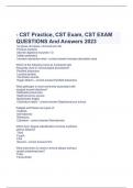  T CST Practice, CST Exam, CST EXAM QUESTIONS And Answers 2023