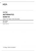 AQA GCSE MATHEMATICS Higher Tier Paper 1 QUESTION PAPER and MARK SCHEME 2023