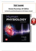 Test Bank For Human Physiology 16th Edition By Stuart Fox; Krista Rompolski, ISBN: 9781260720464, All 20 Chapters Covered, Verified Latest