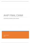 AHIP FINAL EXAM | (SCORED A+) Q&A | 100% VERIFIED 2023