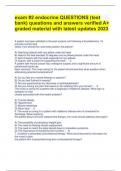 exam #2 endocrine QUESTIONS (test bank) questions and answers verified A+ graded material with latest updates 2023