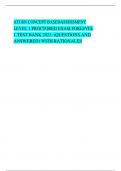 ATI RN CONCEPT BASEDASSESSMENT LEVEL 1 PROCTORED EXAM FORLEVEL 1 TEST BANK 2023. (QUESTIONS AND ANSWERED) WITH RATIONALES