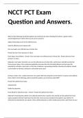 NCCT PCT Exam Question and Answers.