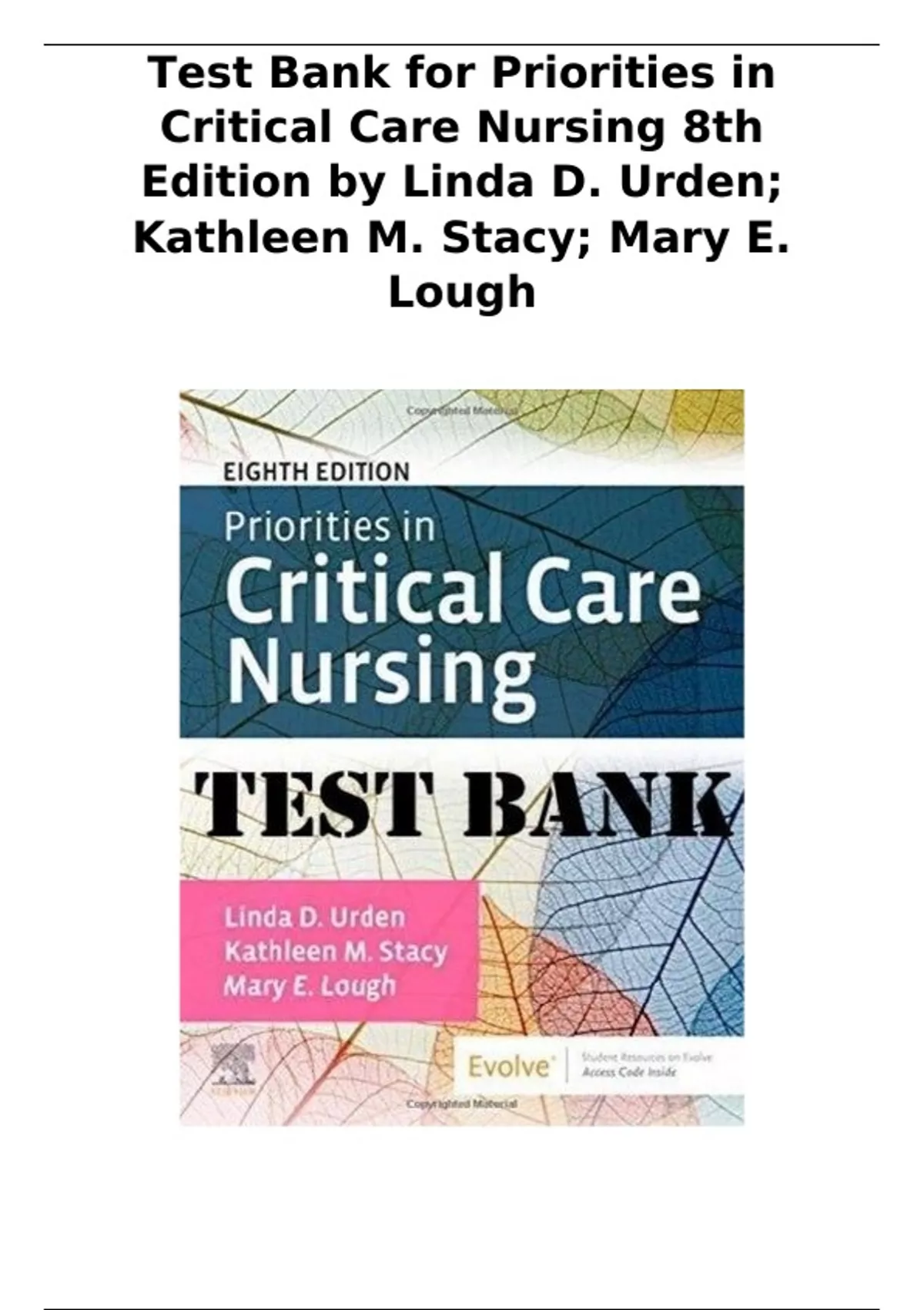 priorities in critical care nursing 8th edition free pdf