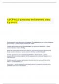   ASCP MLS questions and answers latest top score.