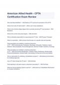 American Allied Health - CPTA Certification Exam Review Questions and Answers 2023 with complete solutions ( A+ GRADED 100% VERIFIED)
