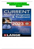 Test Bank For Current Medical Diagnosis And Treatment 2023-2024, 62nd Edition By Maxine Papadakis, Stephen McPhee, Michael Rabow & Kenneth McQuaid (graded A+)