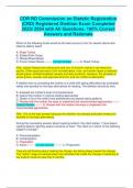 CDR RD Commission on Dietetic Registration (CRD) Registered Dietitian Exam Completed 2023/ 2024 with All Questions, 100% Correct Answers and Rationale