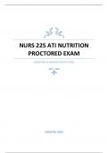 NURS 225 ATI NUTRITION PROCTORED EXAM | QUESTIONS & ANSWERS (RATED A+) | BEST VERSION 2023