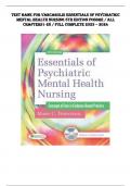 Test Bank for Varcarolis Essentials of Psychiatric Mental Health Nursing 5th Edition Fosbre / All Chapters 1-28 / Full Complete 2024 – 2025 