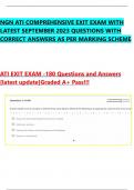 NGN ATI COMPREHENSIVE EXIT EXAM WITH LATEST SEPTEMBER 2023 QUESTIONS WITH CORRECT ANSWERS AS PER MARKING SCHEME 