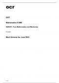 ocr A Level Mathematics B MEI H640/01 QUESTION PAPER AND MARK SCHEME June2023.