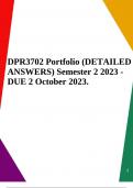 DPR3702 Portfolio (DETAILED ANSWERS) Semester 2 2023 - DUE 2 October 2023.