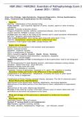 / NUR2063: Essentials of Pathophysiology Exam 2 (Latest 2023