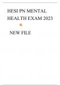 HESI PN MENTAL HEALTH EXAM 2023 NEW FILE 