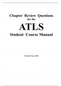 Chapter Review Questions for the ATLS Student Course Manual 2023 full solution