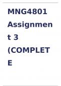 MNG4801 Assignment 3 (COMPLETE ANSWERS) 2023 (780356) - DUE 3 October 2023