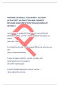 AANP FNP Certification Exam NEWEST 2023-2024  ACTUAL TEST 200 QUESTIONS AND CORRECT  DETAILED ANSWERS WITH RATIONALES|ALREADY  GRADED A