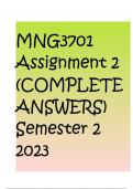 MNG3701 Assignment 2 (COMPLETE ANSWERS) Semester 2 2023