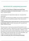 NUR 455 IHI QI 105: Leading Quality Improvement Quiz 2022 with complete solution