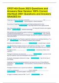 CPDT-KA Exam 2023 Questions and Answers New Version 100% Correct (Verified) 200+ Questions and Answers GRADED A+