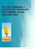 EST1501 Assignment 4 (COMPLETE ANSWERS) 2023 (660569) - Due 30 September 2023