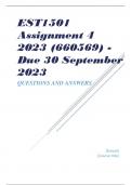 EST1501 Assignment 4 2023 (660569) - Due 30 September 2023