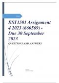 EST1501 Assignment 4 2023 (660569) - Due 30 September 2023