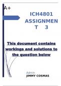 ICH4801 Assignment 3 (COMPLETE ANSWERS) 2023 