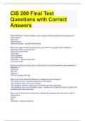 CIS 200 Final Test Questions with Correct Answers 