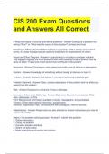 CIS 200 Exam Questions and Answers All Correct 