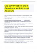 CIS 200 Practice Exam Questions with Correct Answers 