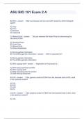 ASU BIO 181 Exam 2 A Questions and Answers 2023