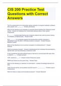 Bundle For CIS 200 Exam Questions and Answers All Correct