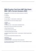  RMA Practice Test from AMT Site Exam With 100% Correct Answers 2023