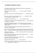 Plumbing Test Q&A/Plumbing Practice Exam/Plumbing Course Final Exam/Illinois State Plumbing Exam/Plumbing Exam Q&A/Plumbing Exam 4 Q&A/PLUMBING EXAM QUESTIONS AND ANSWERS/PLUMBING RED SEAL Q&A/Plumbing Test Q2/PLUMBING GENERAL EXAM 2