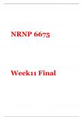 NRNP 6675  Week11 Final  Exam With 100%  Correct Answers 