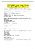 NYS EMT-B State Exam Written Questions with Correct Answers