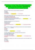 Firefighter 1 Final Test 2023-2024 Questions and 100% Correct Answers GRADED A+ Fire Fighter Exam Latest Version