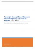 Nursing A Concept-Based Approach To Learning Vol (1-3) 3rd Ed By Pearson TEST BANK - QUESTIONS & ANSWERS WITH EXPLANATIONS (RATED A+) 2023