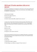 OB Exam 2 Practice questions with correct answers