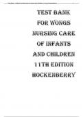 Test Bank - Wong's Nursing Care of Infants and Children (11e by Hockenberry)