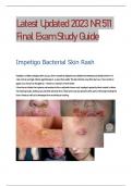 Latest Updated 2023 NR 511  Final Exam Study Guide