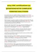 2024 UHC certifications 94 QUESTIONS  WITH COMPLETE VERIFIED SOLUTIONS