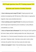 PCIP Study questions from PCI Training manual 2023 Questions and Answers (Verified Answers)